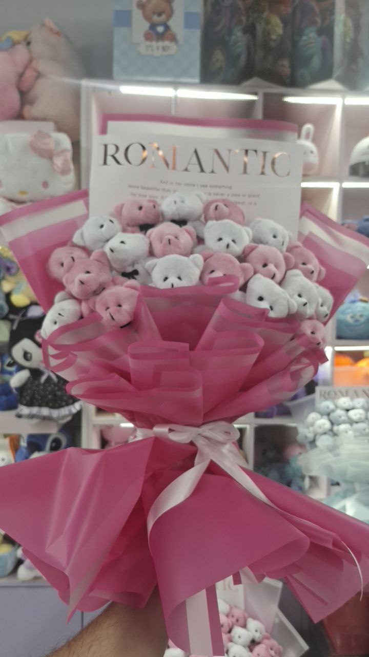 دسته گل عروسکی 20 عددی