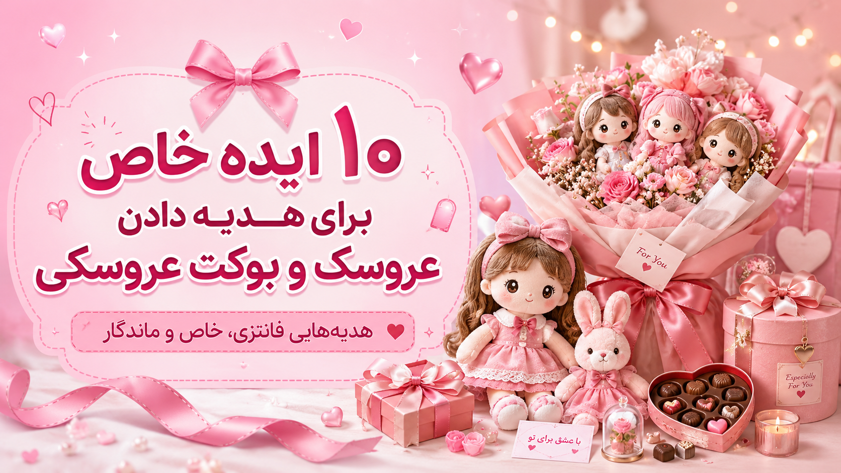 ۱۰ ایده خاص برای هدیه دادن عروسک و بوکت عروسکی
